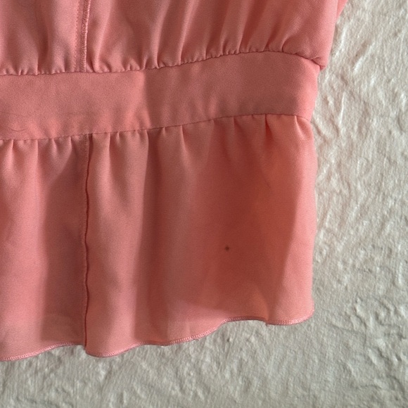 Aritzia Wilfred Peach Pink Scoop Back Peplum Sleeveless Top Small - Picture 2 of 7